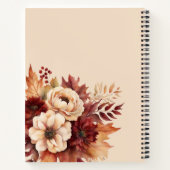 Blume für Wasserfarben Notizblock (Rückseite)