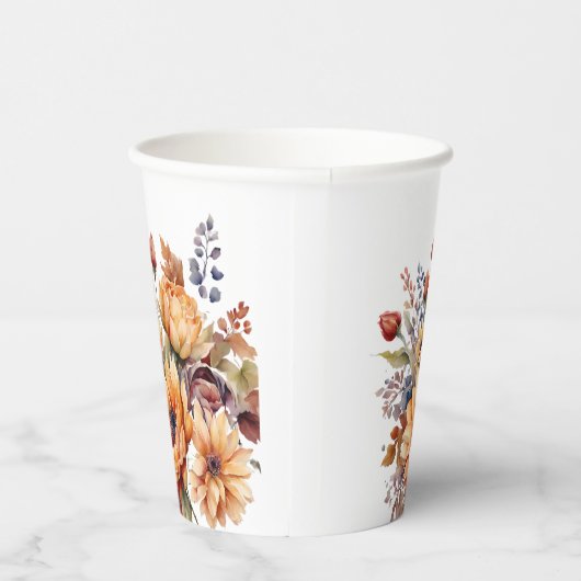 Blume für Wasserfarben Pappbecher (Rechts)