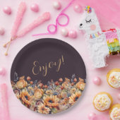 Blume für Wasserfarben Pappteller (Party)