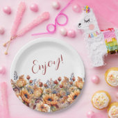 Blume für Wasserfarben Pappteller (Party)