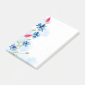 Blume für Wasserfarben Post-it Klebezettel (angewinkelt)