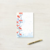 Blume für Wasserfarben Post-it Klebezettel (Auf Schreibtisch)