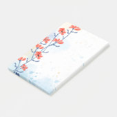 Blume für Wasserfarben Post-it Klebezettel (angewinkelt)