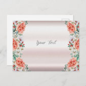 Blume für Wasserfarben Postkarte (Vorne/Hinten)