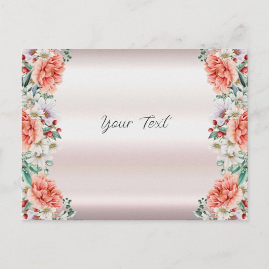 Blume für Wasserfarben Postkarte (Vorderseite)