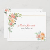 Blume für Wasserfarben Postkarte (Vorne/Hinten)