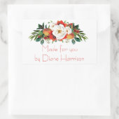 Blume für Wasserfarben Rechteckiger Aufkleber (Tasche)