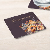 Blume für Wasserfarben Rechteckiger Pappuntersetzer (angewinkelt)