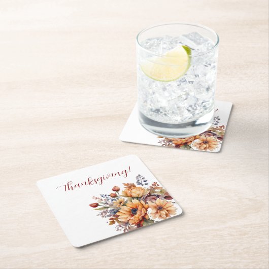 Blume für Wasserfarben Rechteckiger Pappuntersetzer (Vor Ort)