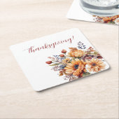 Blume für Wasserfarben Rechteckiger Pappuntersetzer (angewinkelt)