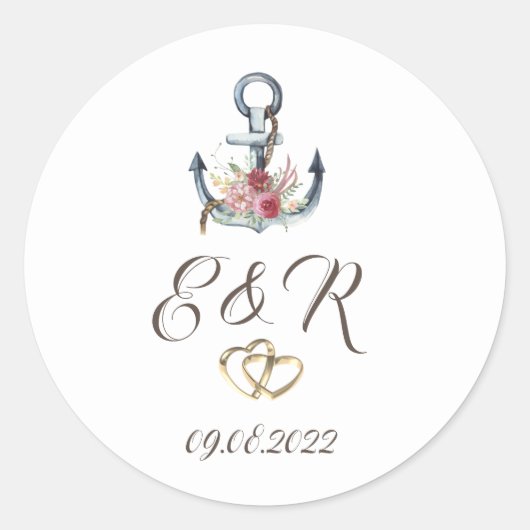 Blume für Wasserfarben Runder Aufkleber (Vorderseite)