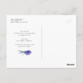 Blume für Wasserfarben Save the Date Postkarte (Rückseite)