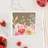 Blume für Wasserfarben und Burlap Serviette (Beispiel)