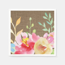 Blume für Wasserfarben und Burlap Serviette
