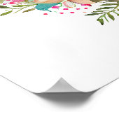 Blume für Wasserfarben und Kreuz Poster (Ecke)