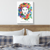 Blume für Wasserfarben und Regenbogen Leinwanddruck (Insitu (Schlafzimmer))