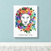 Blume für Wasserfarben und Regenbogen Leinwanddruck (Insitu (Holzboden))