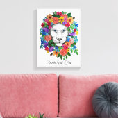 Blume für Wasserfarben und Regenbogen Leinwanddruck (Insitu (Wohnzimmer))