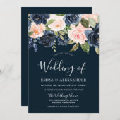 Blume für Wasserfarben und Wasserfarben Moderne Ho Einladung (Vorne/Hinten)