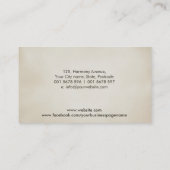 Blume für Wasserfarben und Zen-Steine Visitenkarte (Rückseite)