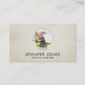 Blume für Wasserfarben und Zen-Steine Visitenkarte (Vorderseite)