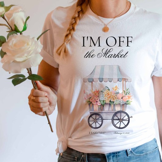 Blume für Wasserfarben Verlobung T-Shirt