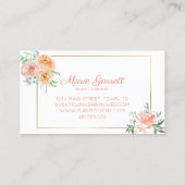 Blume für Wasserfarben Visitenkarte (Rückseite)