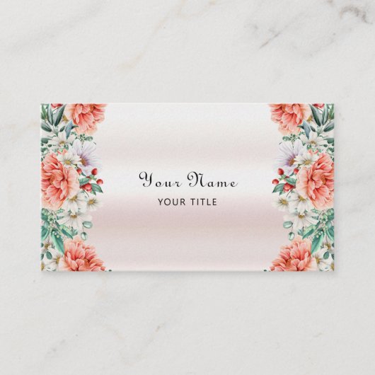 Blume für Wasserfarben - Visitenkarte (Vorderseite)