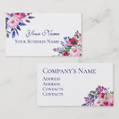 Blume für Wasserfarben Visitenkarten Visitenkarte (Vorne/Hinten)