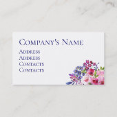 Blume für Wasserfarben Visitenkarten Visitenkarte (Rückseite)