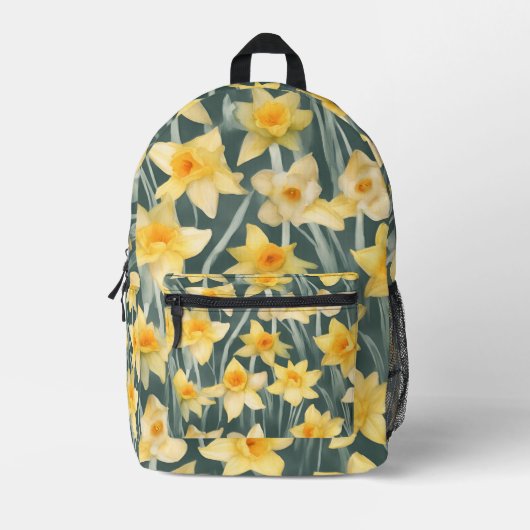 Blume für wasserfarbene Daffelprodukte | Blumenbeu Bedruckter Rucksack (Vorderseite)