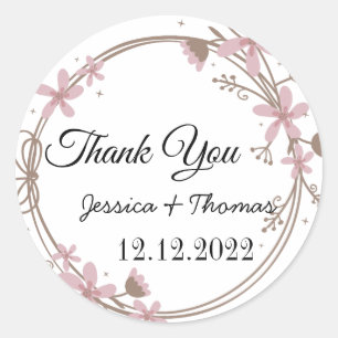 Blume für Wasserfarbenfrosche Böden Danke, Gastges Runder Aufkleber