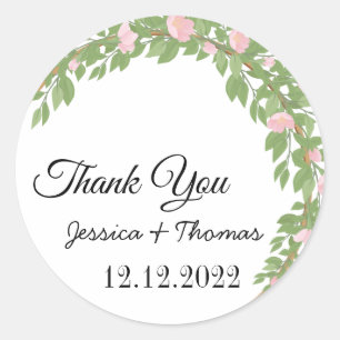 Blume für Wasserfarbenfrosche Böden Danke, Gastges Runder Aufkleber