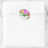 Blume für Wasserfarbenfrosche Böden Danke, Gastges Runder Aufkleber (Tasche)