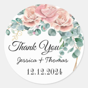 Blume für Wasserfarbenfrosche Böden Danke, Gastges Runder Aufkleber