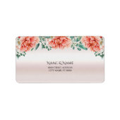 Blume für Wasserfarbenpeere Adressaufkleber (Vorne)