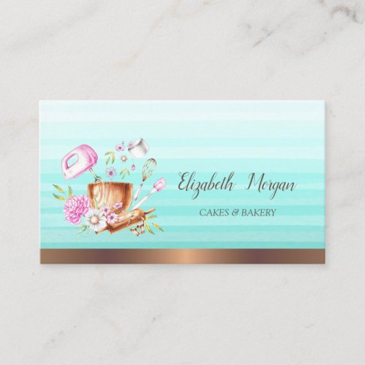 Blume für Wasserfarbrohrleitungen Backbäckerwerkze Visitenkarte (Vorderseite)