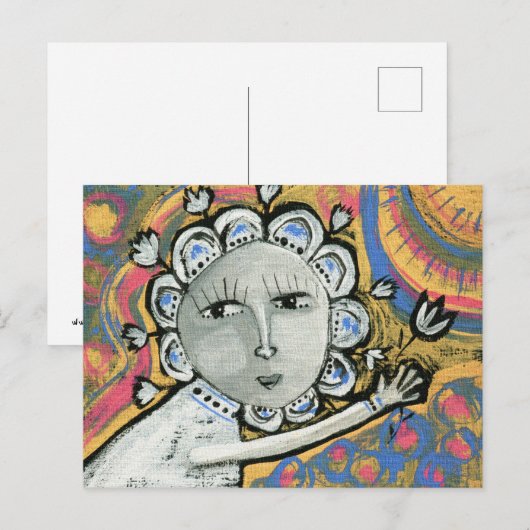 Blume für weibliche Lieben Postkarte (Vorne/Hinten)
