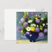 Blume für Weichfarben Einladung (Vorne/Hinten)