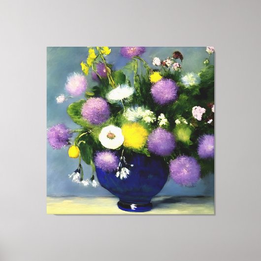 Blume für Weichfarben Leinwanddruck (Vorderseite)