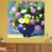 Blume für Weichfarben Leinwanddruck (Insitu (Wohnzimmer))