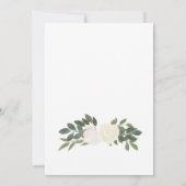 Blume für Weißrosen Einladung (Rückseite)