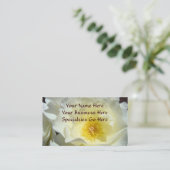 Blume für Weißrosen, kundenspezifisch gelb Visitenkarte (Stehend Vorderseite)