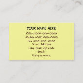 Blume für Weißrosen, kundenspezifisch gelb Visitenkarte (Rückseite)