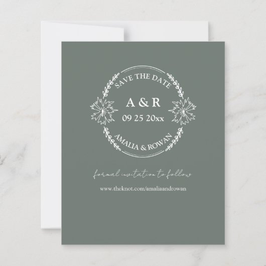 Blume für Wiesen - Grüner Haushalt Save the Date (Rückseite)