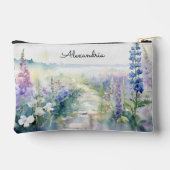 Blume für Wildlavender personalisieren Zubehörtasche (Rückseite)
