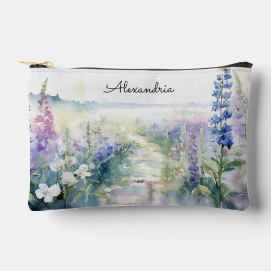 Blume für Wildlavender personalisieren Zubehörtasche (Vorderseite)