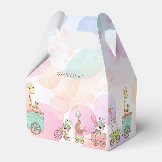 Blume für Zirkustiere Geschenkschachtel (Rückseite)