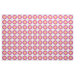 Blume Fusion_Geometric Sunburst_Poppy Fuchsia Stoff