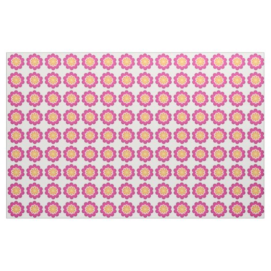 Blume Fusion_Geometric Sunburst_Poppy Fuchsia Stoff (Yard (91,4 cm))